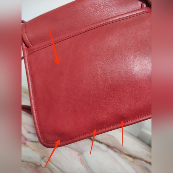 Vintage Coach Rambler's Legacy 9061 Red Nickel Hardware - Picture 14 of 16